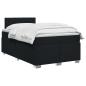 Preview: Boxspringbett mit Matratze und LED Schwarz 120 x 190 cm Stoff