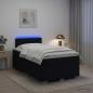 Preview: Boxspringbett mit Matratze und LED Schwarz 120 x 190 cm Stoff