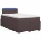 Preview: Boxspringbett mit Matratze und LED Dunkelbraun 120 x 190 cm