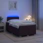 Preview: Boxspringbett mit Matratze und LED Dunkelbraun 120 x 190 cm