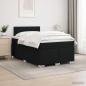 Preview: ARDEBO.de - Boxspringbett mit Matratze und LED Schwarz 120 x 190 cm Stoff