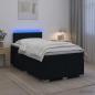 Preview: Boxspringbett mit Matratze und LED Schwarz 120 x 190 cm Stoff