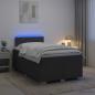 Preview: ARDEBO.de - Boxspringbett mit Matratze und LED Dunkelgrau 120 x 200 cm