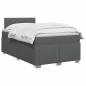 Preview: Boxspringbett mit Matratze und LED Dunkelgrau 120 x 200 cm