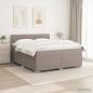 Preview: Boxspringbett mit Matratze und LED Taupe 140 x 190 cm Stoff