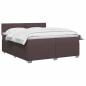 Preview: Boxspringbett mit Matratze und LED Dunkelbraun 200 x 200 cm