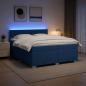 Preview: ARDEBO.de - Boxspringbett mit Matratze und LED Blau 200 x 200 cm Stoff