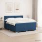 Preview: Boxspringbett mit Matratze und LED Blau 200 x 200 cm Stoff