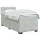 Preview: Boxspringbett mit Matratze und LED Hellgrau 80 x 200 cm Samt
