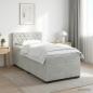 Preview: Boxspringbett mit Matratze und LED Hellgrau 80 x 200 cm Samt