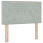 Preview: Boxspringbett mit Matratze und LED Hellgrau 80 x 200 cm Samt