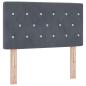 Preview: Boxspringbett mit Matratze und LED Dunkelgrau 80 x 200 cm Samt