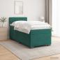 Preview: Boxspringbett mit Matratze und LED Dunkelgrün 80 x 200 cm Samt