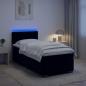 Preview: ARDEBO.de - Boxspringbett mit Matratze und LED Schwarz 80 x 200 cm Samt