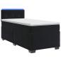 Preview: Boxspringbett mit Matratze und LED Schwarz 80 x 200 cm Samt