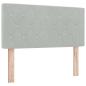 Preview: Boxspringbett mit Matratze und LED Hellgrau 90 x 200 cm Samt