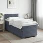 Preview: Boxspringbett mit Matratze und LED Dunkelgrau 90 x 200 cm Samt