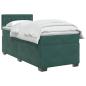 Preview: Boxspringbett mit Matratze und LED Dunkelgrün 90 x 200 cm Samt
