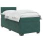 Preview: Boxspringbett mit Matratze und LED Dunkelgrün 90 x 200 cm Samt