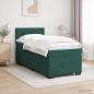 Preview: Boxspringbett mit Matratze und LED Dunkelgrün 90 x 200 cm Samt