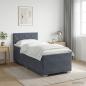 Preview: ARDEBO.de - Boxspringbett mit Matratze und LED Dunkelgrau 90 x 200 cm Samt