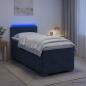 Preview: Boxspringbett mit Matratze und LED Dunkelgrau 90 x 200 cm Samt