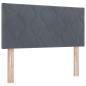 Preview: Boxspringbett mit Matratze und LED Dunkelgrau 90 x 200 cm Samt