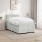 Preview: ARDEBO.de - Boxspringbett mit Matratze und LED Hellgrau 120 x 190 cm Samt