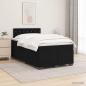 Preview: ARDEBO.de - Boxspringbett mit Matratze und LED Schwarz 120 x 190 cm Samt