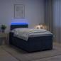 Preview: ARDEBO.de - Boxspringbett mit Matratze und LED Dunkelgrau 120 x 190 cm Samt
