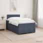 Preview: Boxspringbett mit Matratze und LED Dunkelgrau 120 x 190 cm Samt