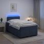 Preview: Boxspringbett mit Matratze und LED Dunkelgrau 120 x 190 cm Samt