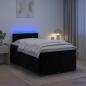Preview: ARDEBO.de - Boxspringbett mit Matratze und LED Schwarz 120 x 190 cm Samt