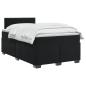 Preview: Boxspringbett mit Matratze und LED Schwarz 120 x 190 cm Samt