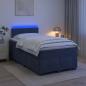 Preview: ARDEBO.de - Boxspringbett mit Matratze und LED Dunkelgrau 120 x 200 cm Samt