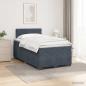 Preview: Boxspringbett mit Matratze und LED Dunkelgrau 120 x 200 cm Samt