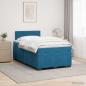 Preview: ARDEBO.de - Boxspringbett mit Matratze und LED Blau 120 x 200 cm Samt