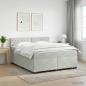 Preview: Boxspringbett mit Matratze und LED Hellgrau 140 x 200 cm Samt