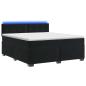 Preview: Boxspringbett mit Matratze und LED Schwarz 140 x 200 cm Samt