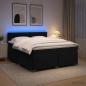 Preview: Boxspringbett mit Matratze und LED Schwarz 140 x 200 cm Samt