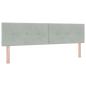 Preview: Boxspringbett mit Matratze und LED Hellgrau 180 x 200 cm Samt