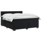 Preview: Boxspringbett mit Matratze und LED Schwarz 180 x 200 cm Samt
