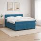 Preview: ARDEBO.de - Boxspringbett mit Matratze und LED Blau 180 x 200 cm Samt