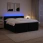 Preview: ARDEBO.de - Boxspringbett mit Matratze und LED Schwarz 200 x 200 cm Samt