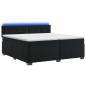 Preview: Boxspringbett mit Matratze und LED Schwarz 200 x 200 cm Samt