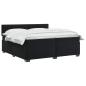 Preview: Boxspringbett mit Matratze und LED Schwarz 200 x 200 cm Samt