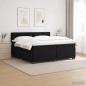 Preview: Boxspringbett mit Matratze und LED Schwarz 200 x 200 cm Samt