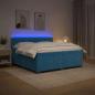 Preview: ARDEBO.de - Boxspringbett mit Matratze und LED Blau 200 x 200 cm Samt
