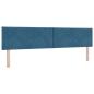 Preview: Boxspringbett mit Matratze und LED Blau 200 x 200 cm Samt
