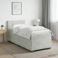 Preview: Boxspringbett mit Matratze und LED Hellgrau Einzeln Samt